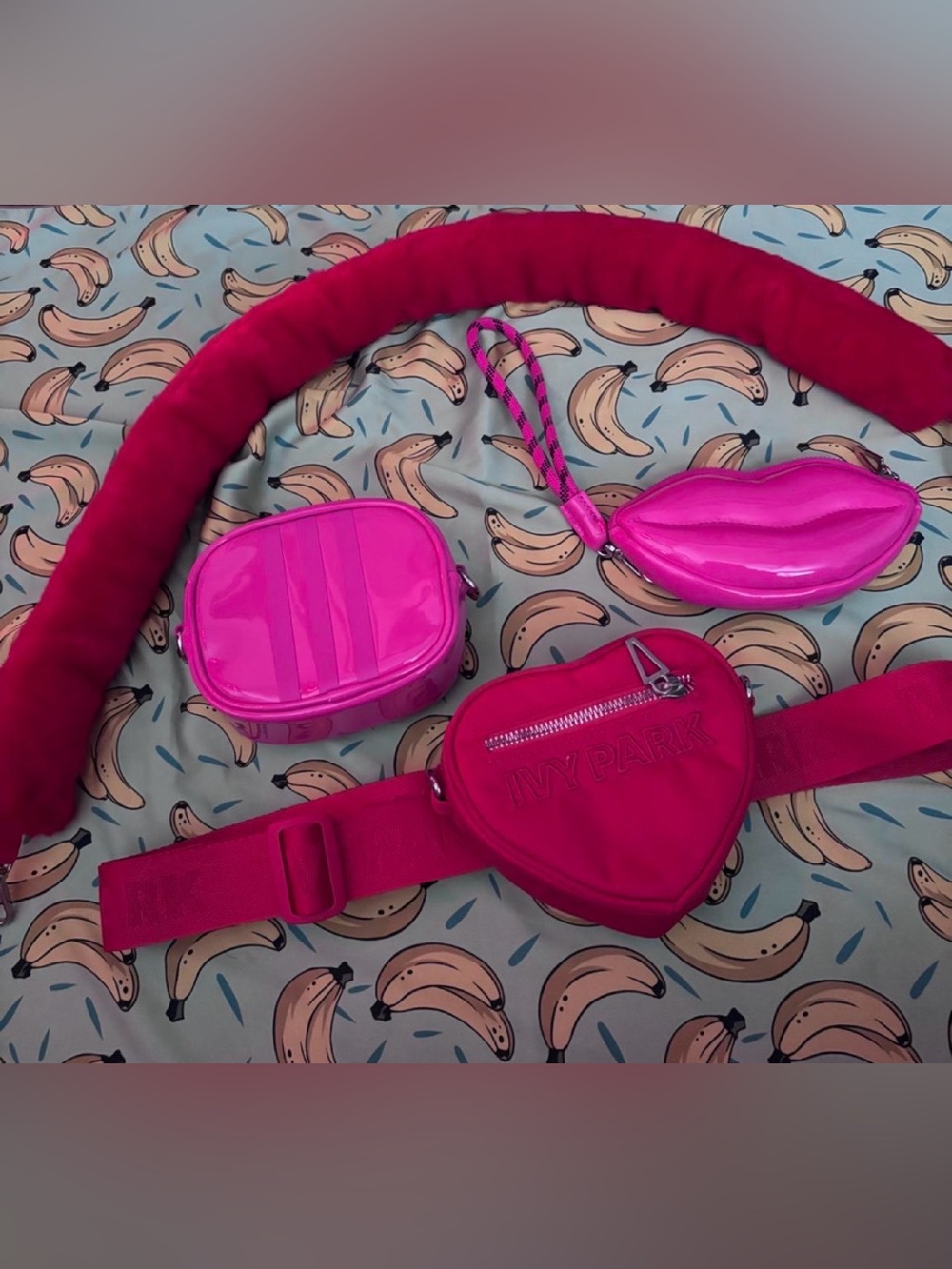 IVY PARK Hot Pink and Red belt bag